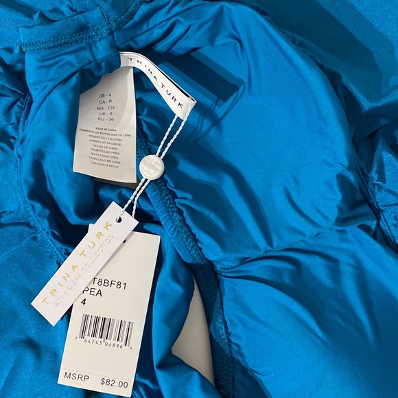 🆕Trina Turk Flutter Swim Top, Size 4 - Picture 6 of 6
